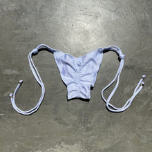 Load image into Gallery viewer, Ribbed White Ripple Side Tie Bikini Bottom