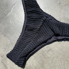 Load image into Gallery viewer, Onyx Black Textured Bia Bikini Bottom