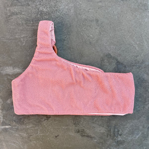 Pink Sunset Textured Jade Bikini Top