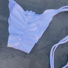 Load image into Gallery viewer, Ribbed White Ripple Side Tie Bikini Bottom