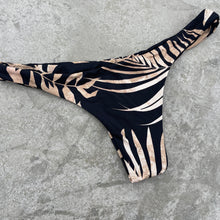 Load image into Gallery viewer, Bleached Leaves Black Kiki Bikini Bottom