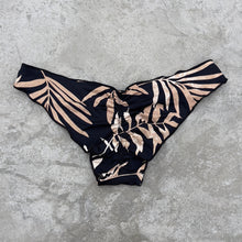 Load image into Gallery viewer, Bleached Leaves Black Lili Ripple Bikini Bottom
