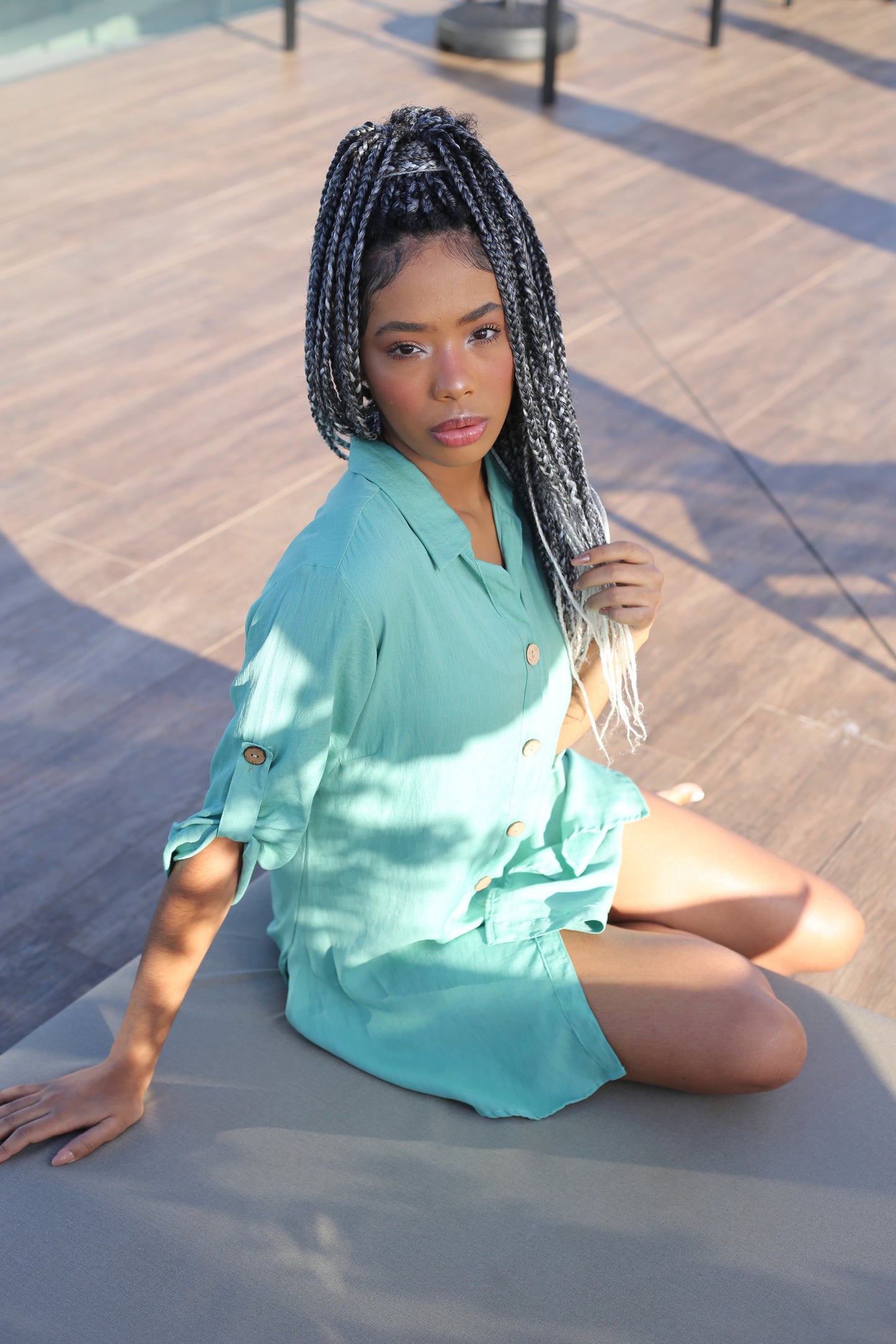 Jade Green Beach Shirt