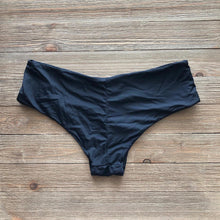 Load image into Gallery viewer, Light Black Shortie Cheeky Bikini Bottom