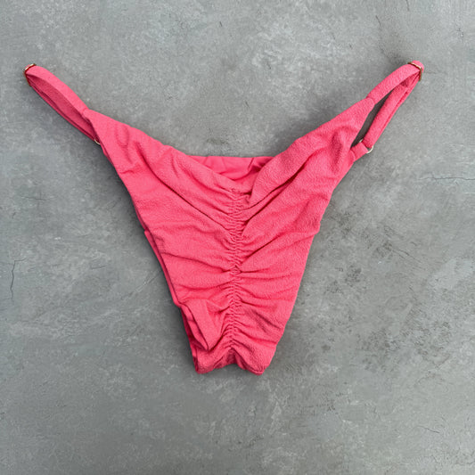 Seashore Textured Coral Delight Tanga Bikini Bottom