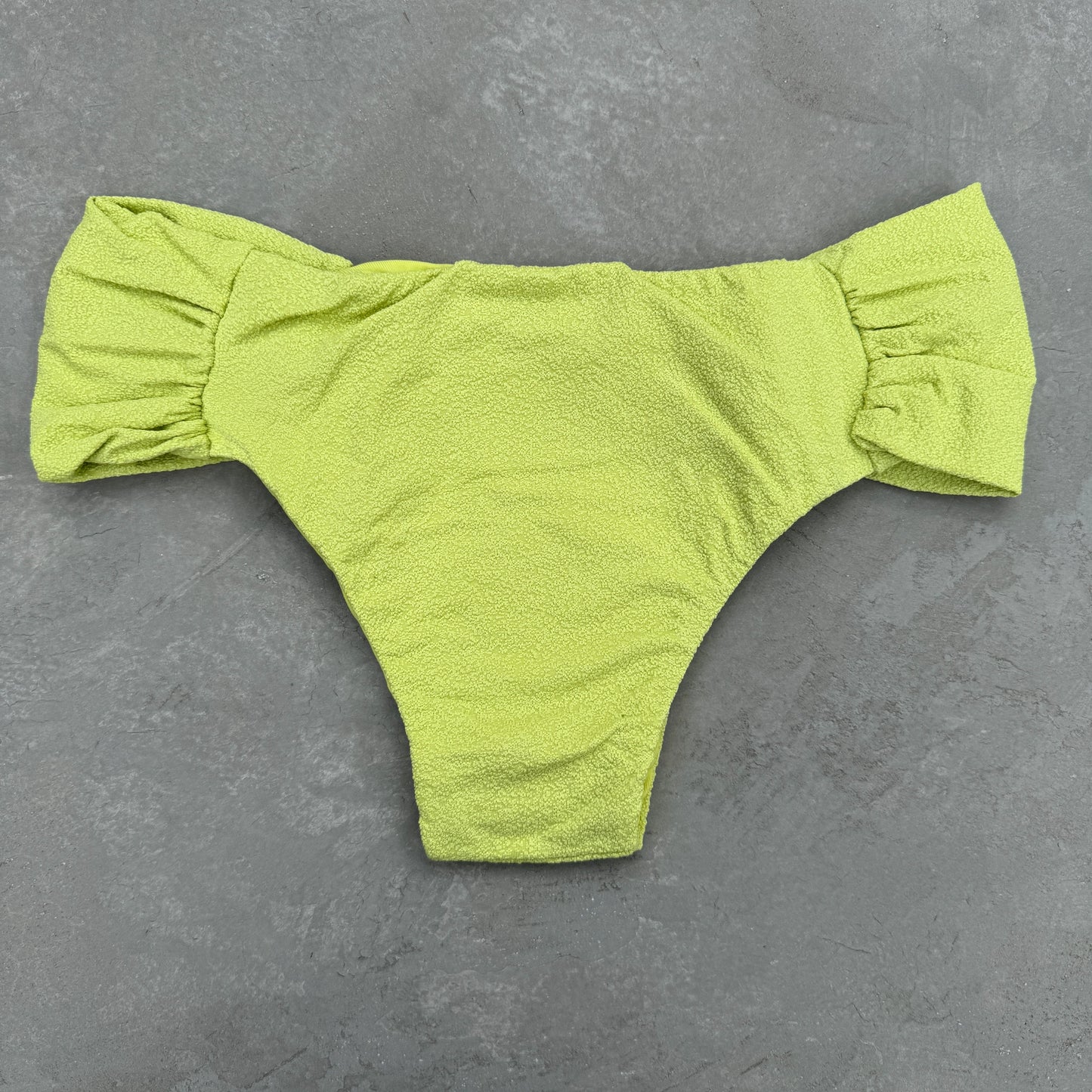 Seashore Textured Citrus Classy Cheeky Bikini Bottom