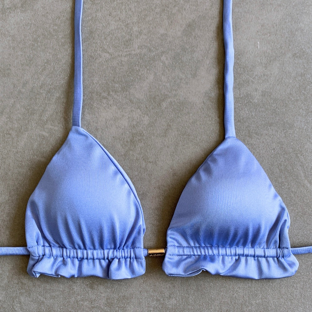 Blue Lagoon Triangle Frill Bikini Top