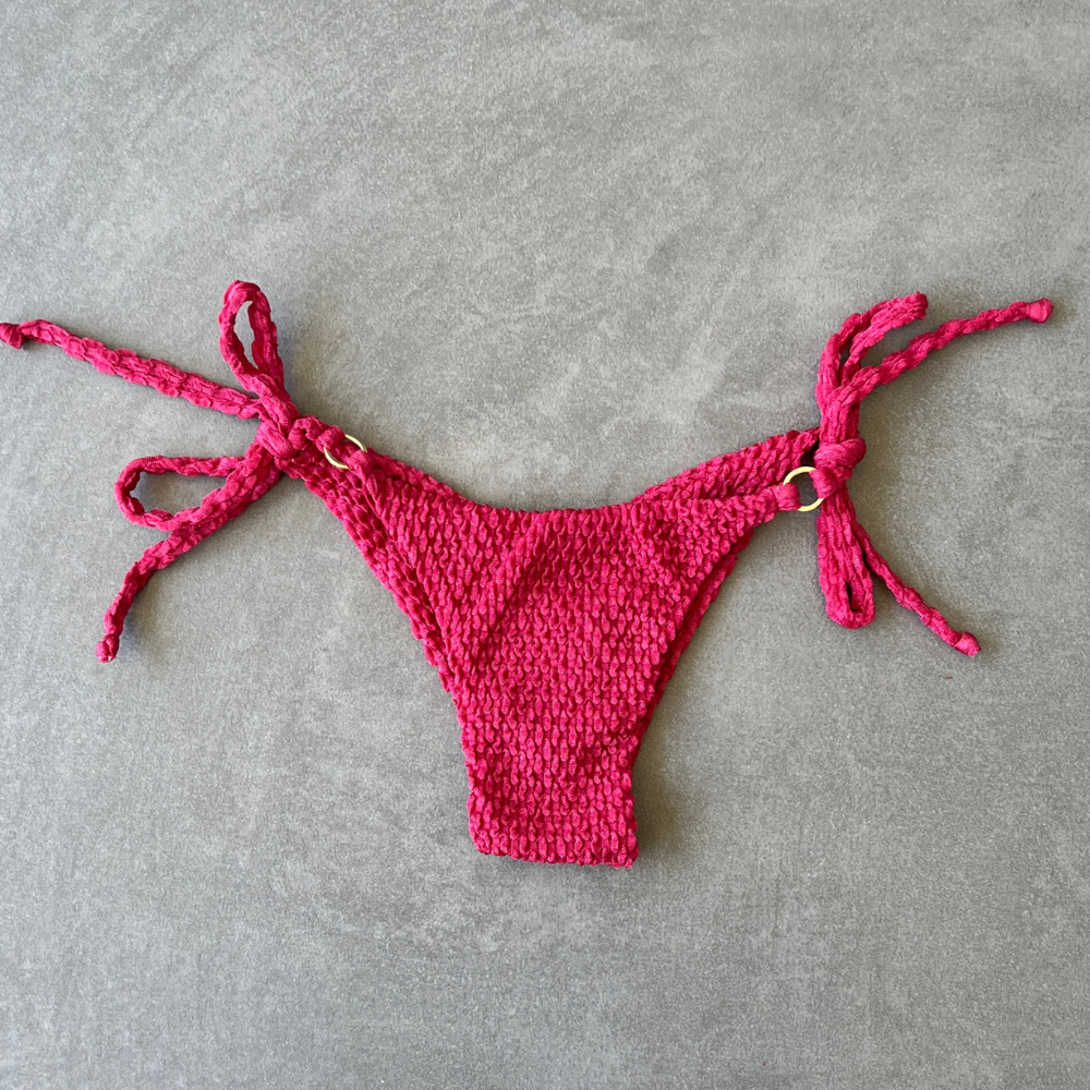 Berry Tan Lines Honeycomb Katie Side Tie Bikini Bottom