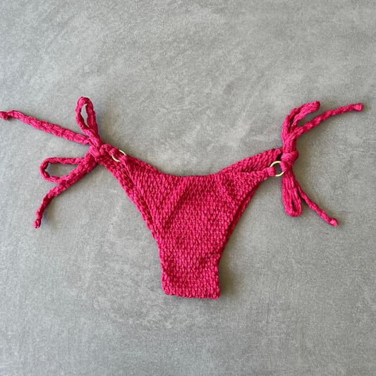Berry Tan Lines Honeycomb Katie Side Tie Bikini Bottom