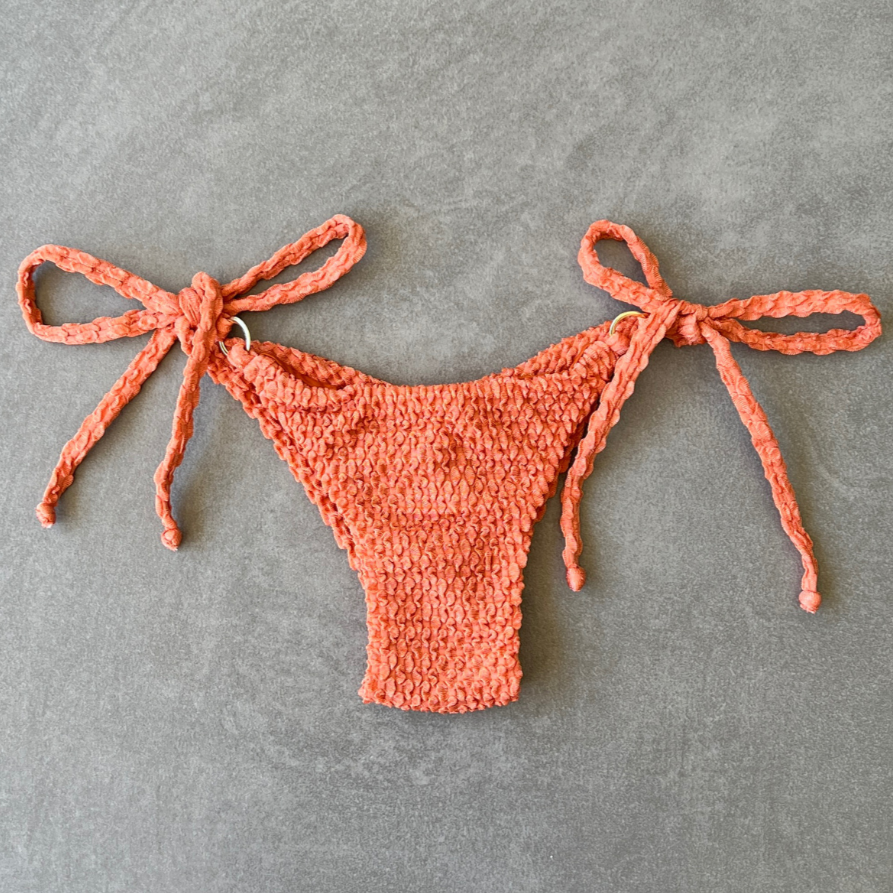 Toasted Peaches Honeycomb Katie Side Tie Bikini Bottom