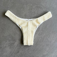 Load image into Gallery viewer, Buttercream Beehive Textured Bia Bikini Bottom
