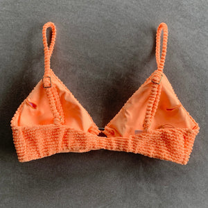 Energy Orange Textured Agatha Bikini Top