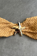 Load image into Gallery viewer, Golden Siren Mermaid Weave Textured Strapless Star Bikini Top
