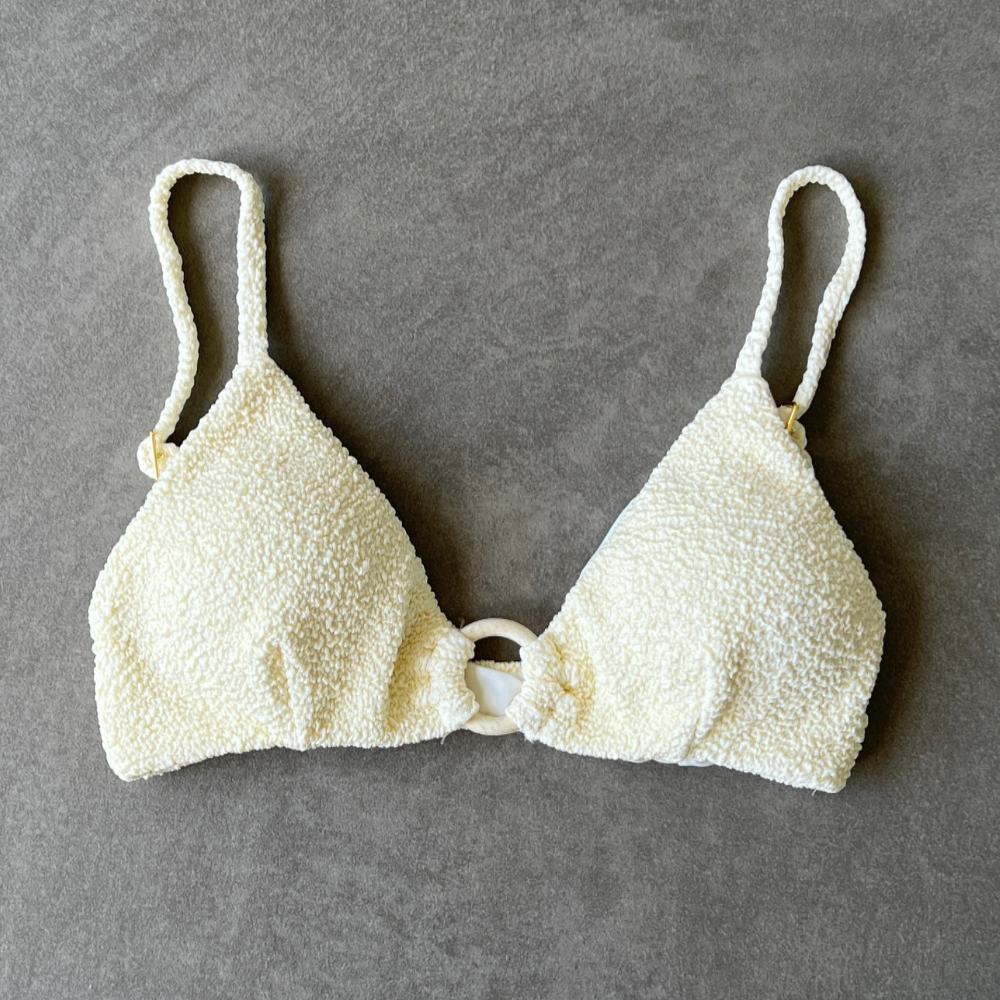 Buttercream Beehive Textured Agatha Bikini Top