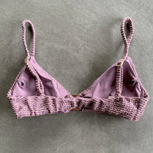 Load image into Gallery viewer, Lavender Mist Textured Agatha Bikini Top
