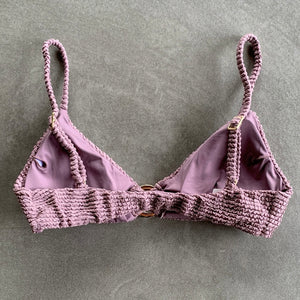 Lavender Mist Textured Agatha Bikini Top
