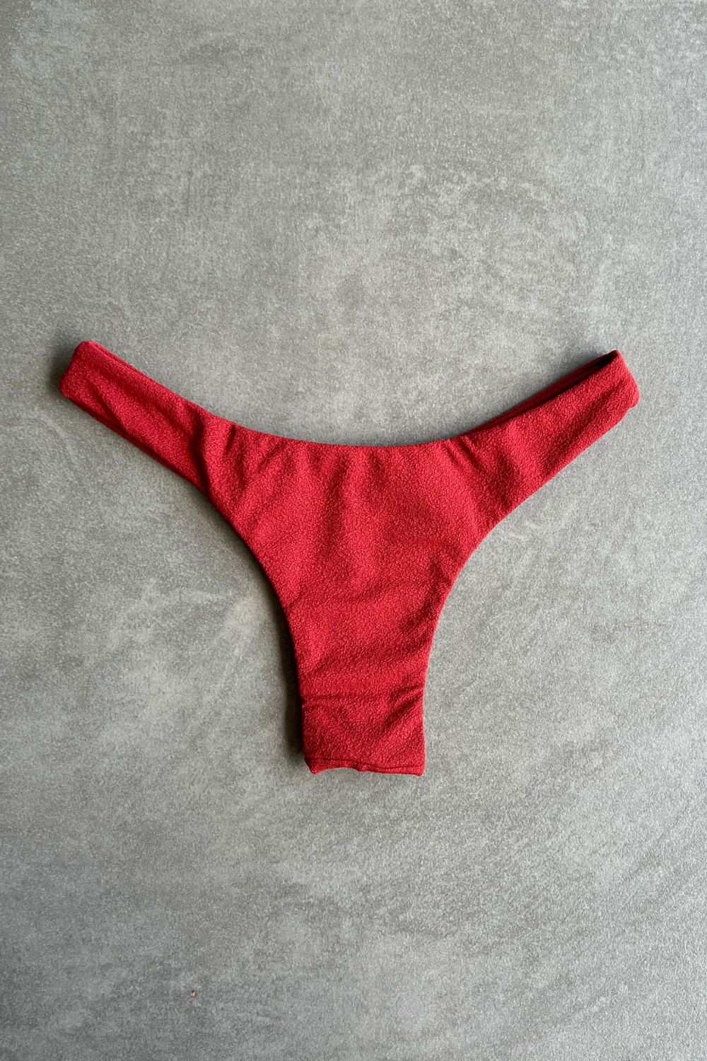 Glazed Cherry Seashore Textured Bia Bikini Bottom