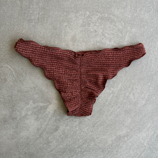 Browned Textured Lili Ripple Bikini Bottom