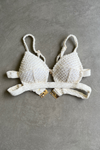 Load image into Gallery viewer, Sparkling Snow Mermaid Weave Textured Vera Bikini Top
