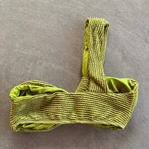 Pistachio Green Textured Greek Bikini Top