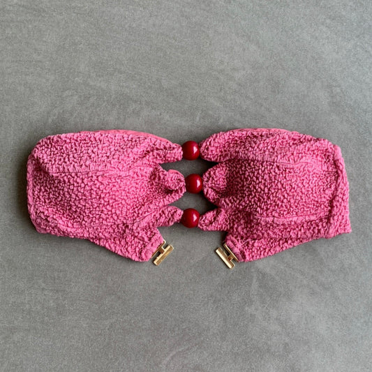 Desert Rose Beehive Textured Raquel Bikini Top