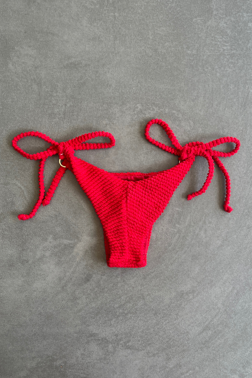 Mexican Chili Textured Katie Side Tie Bikini Bottom