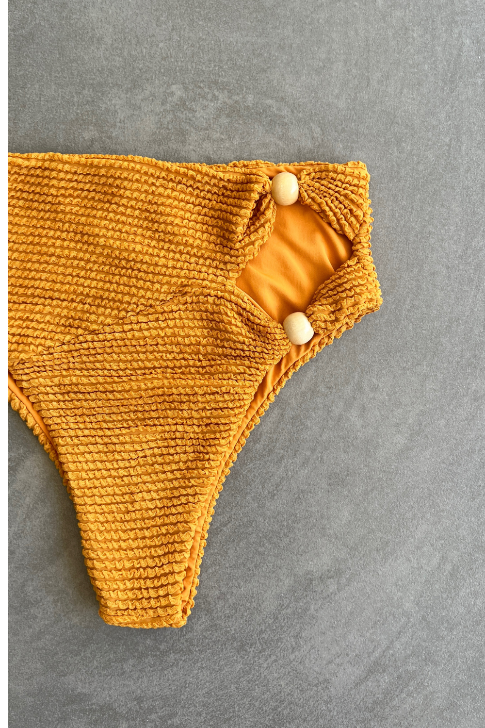 Apricot Textured Vera Bikini Bottom