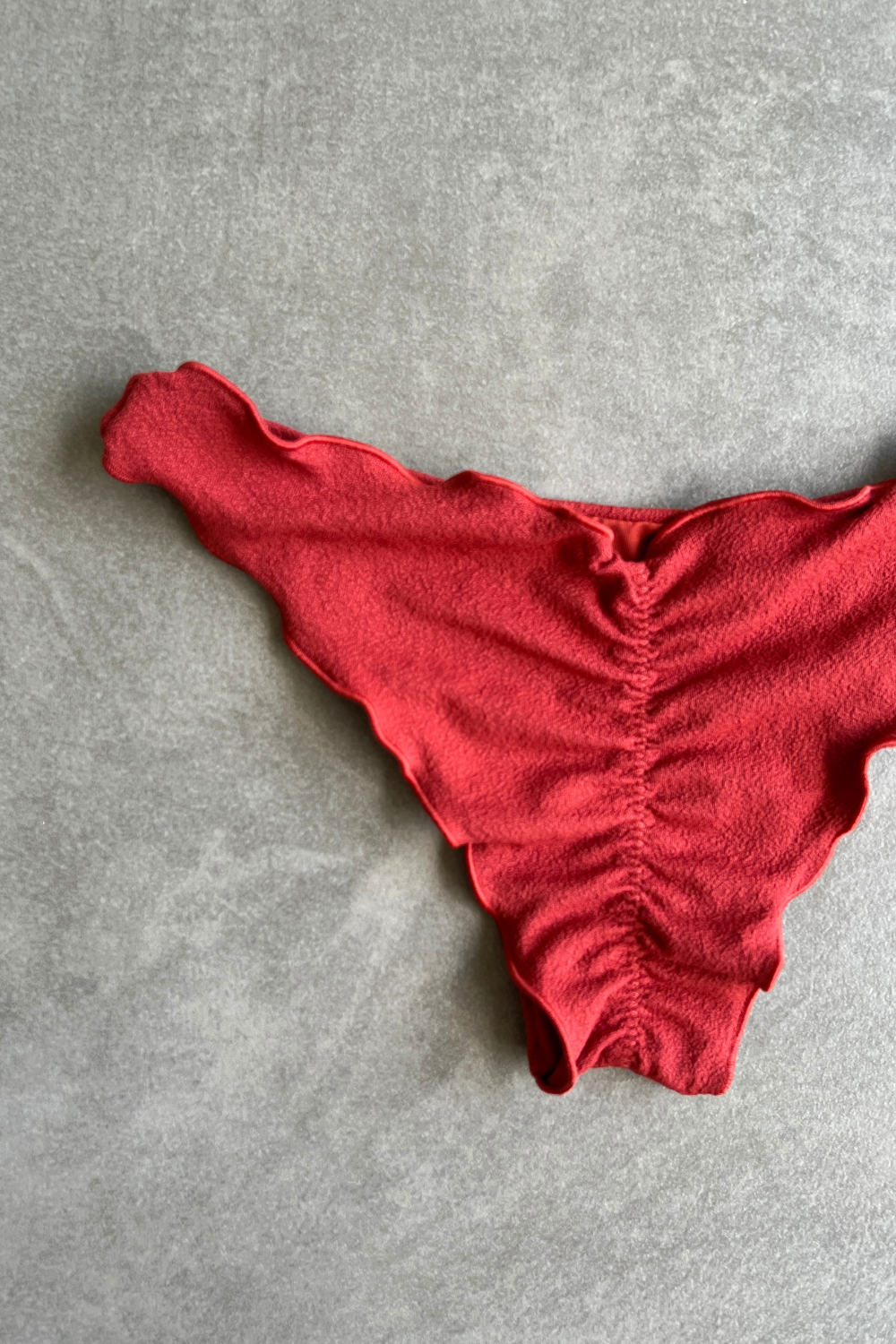 Glazed Cherry Seashore Textured Lili Ripple Bikini Bottom