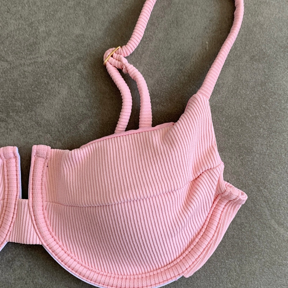 Himalayan Reef Ribbed Panneled Bikini Top