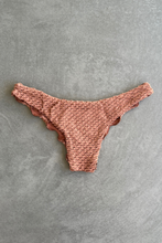 Load image into Gallery viewer, Toffee Brown Sparkling Mermaid Weave Textured Lili Ripple Bikini Bottom
