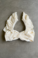 Load image into Gallery viewer, Sparkling Snow Mermaid Weave Textured Camille Bikini Top
