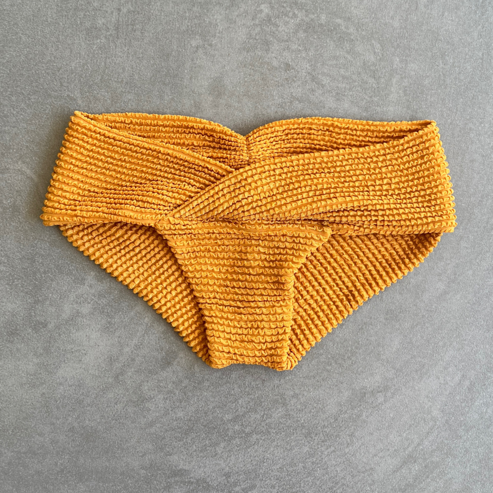 Apricot Textured Melissa Bikini Bottom
