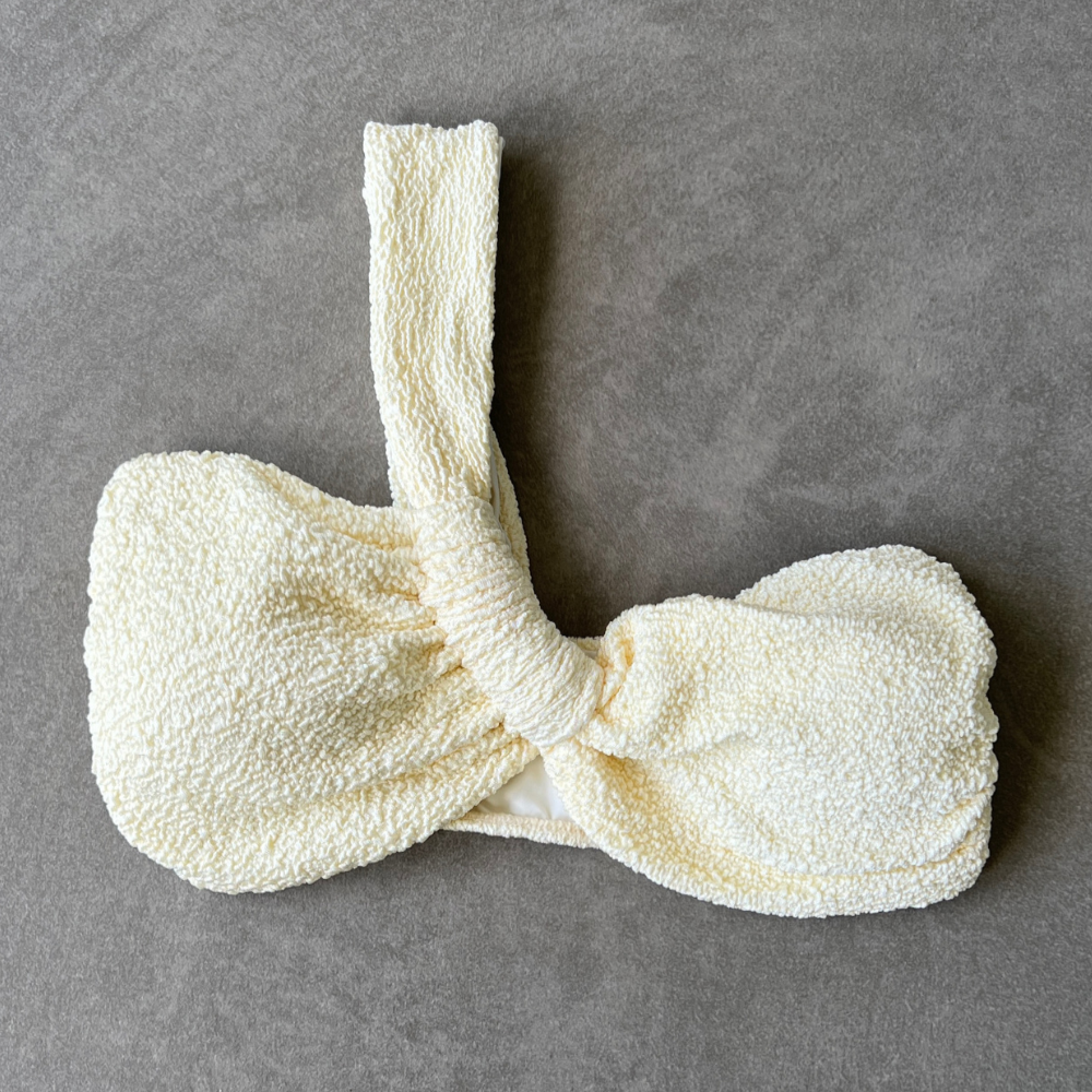 Buttercream Beehive Textured Greek Bikini Top