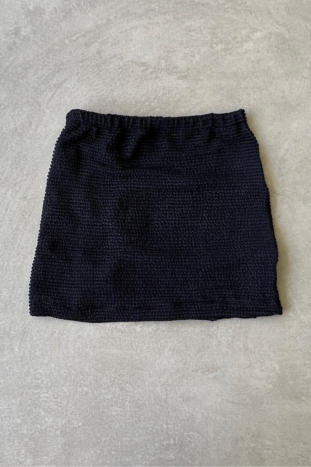 Onyx Black Textured Star Skirt