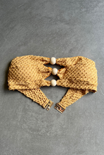 Load image into Gallery viewer, Golden Siren Mermaid Weave Textured Raquel Bikini Top
