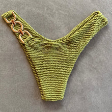 Load image into Gallery viewer, Pistachio Green Textured Bia Metal Bikini Bottom
