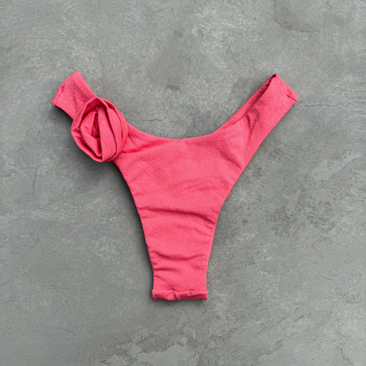Seashore Textured Coral Delight Bia Flower Bikini Bottom