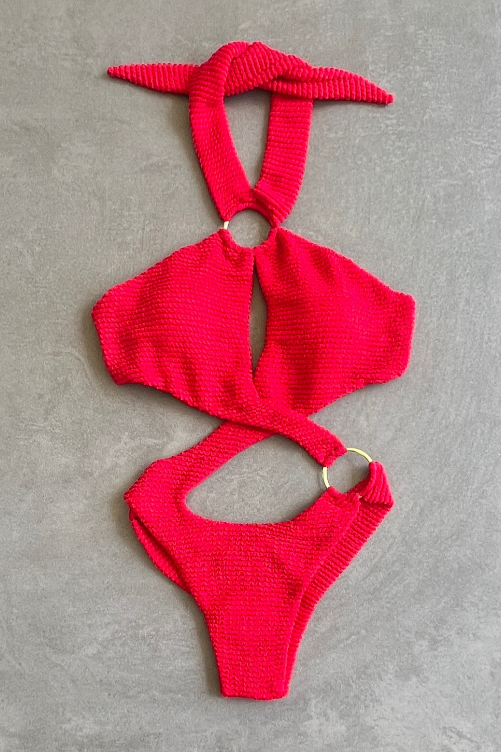 Mexican Chili Textured Julia One Piece Swimwear
