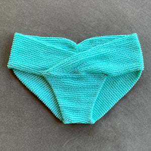 Curazao Blue Textured Melissa Bikini Bottom