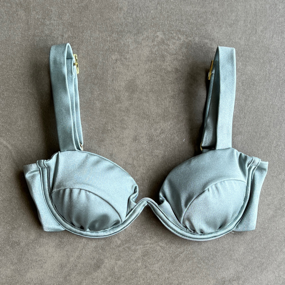 Silver Blue Maya Bikini Top