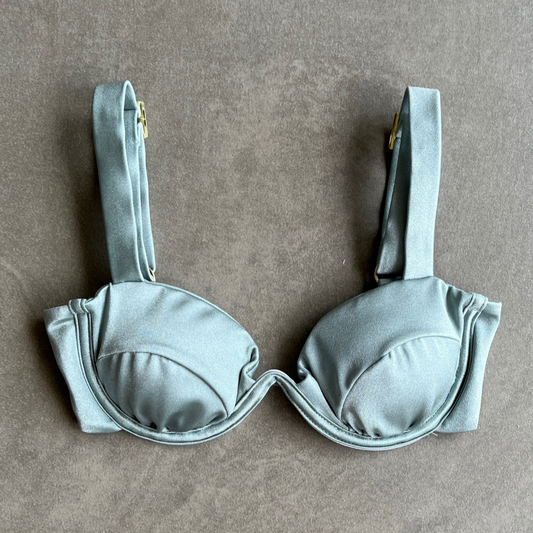 Silver Blue Maya Bikini Top