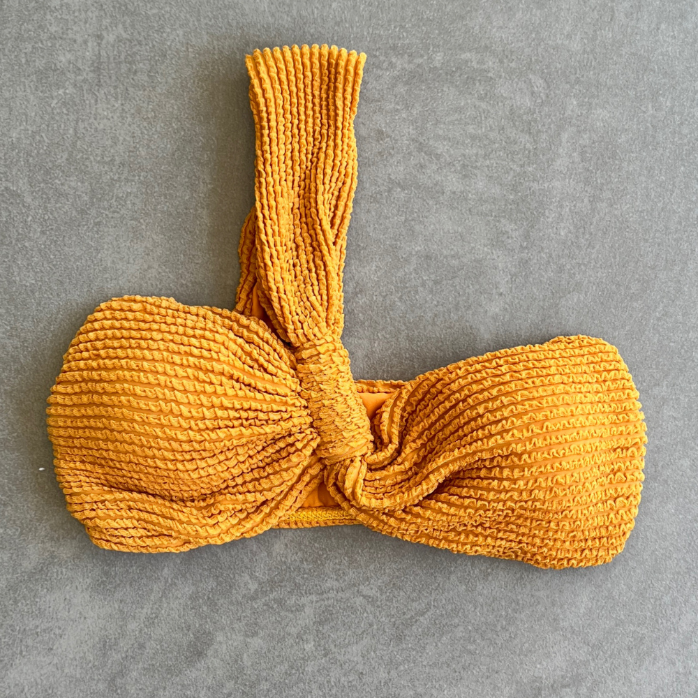 Apricot Textured Greek Bikini Top