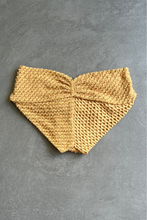 Load image into Gallery viewer, Golden Siren Mermaid Weave Textured Melissa Bikini Bottom

