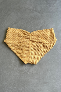 Golden Siren Mermaid Weave Textured Melissa Bikini Bottom