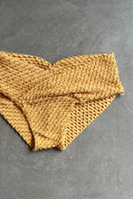 Load image into Gallery viewer, Golden Siren Mermaid Weave Textured Melissa Bikini Bottom

