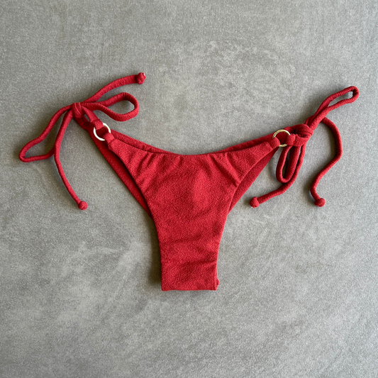 Glazed Cherry Seashore Textured Katie Bikini Bottom