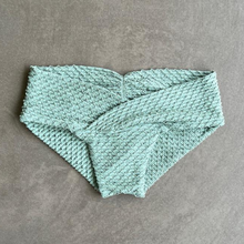 Load image into Gallery viewer, Seafoam Green Sparkling Mermaid Weave Textured Melissa Bikini Bottom
