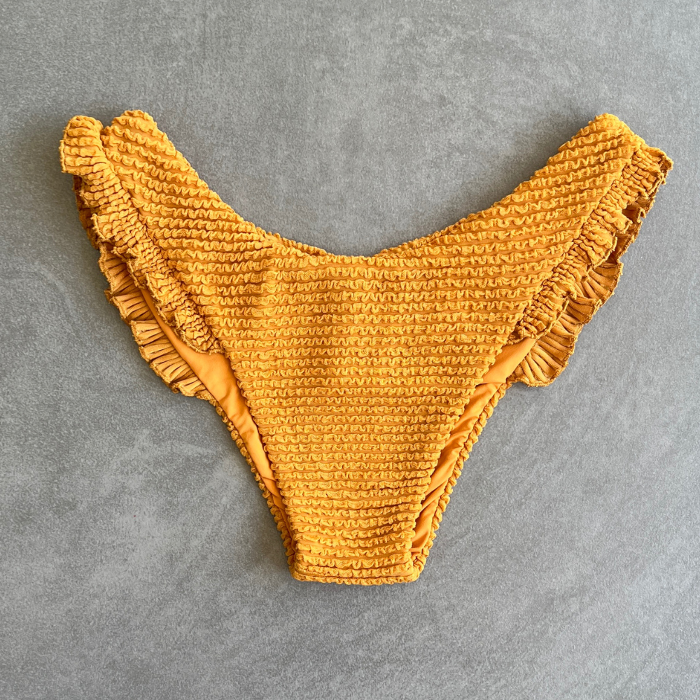 Apricot Textured Yasmin Bikini Bottom