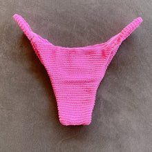 Load image into Gallery viewer, Pink Bliss Textured Tanga Bikini Bottom
