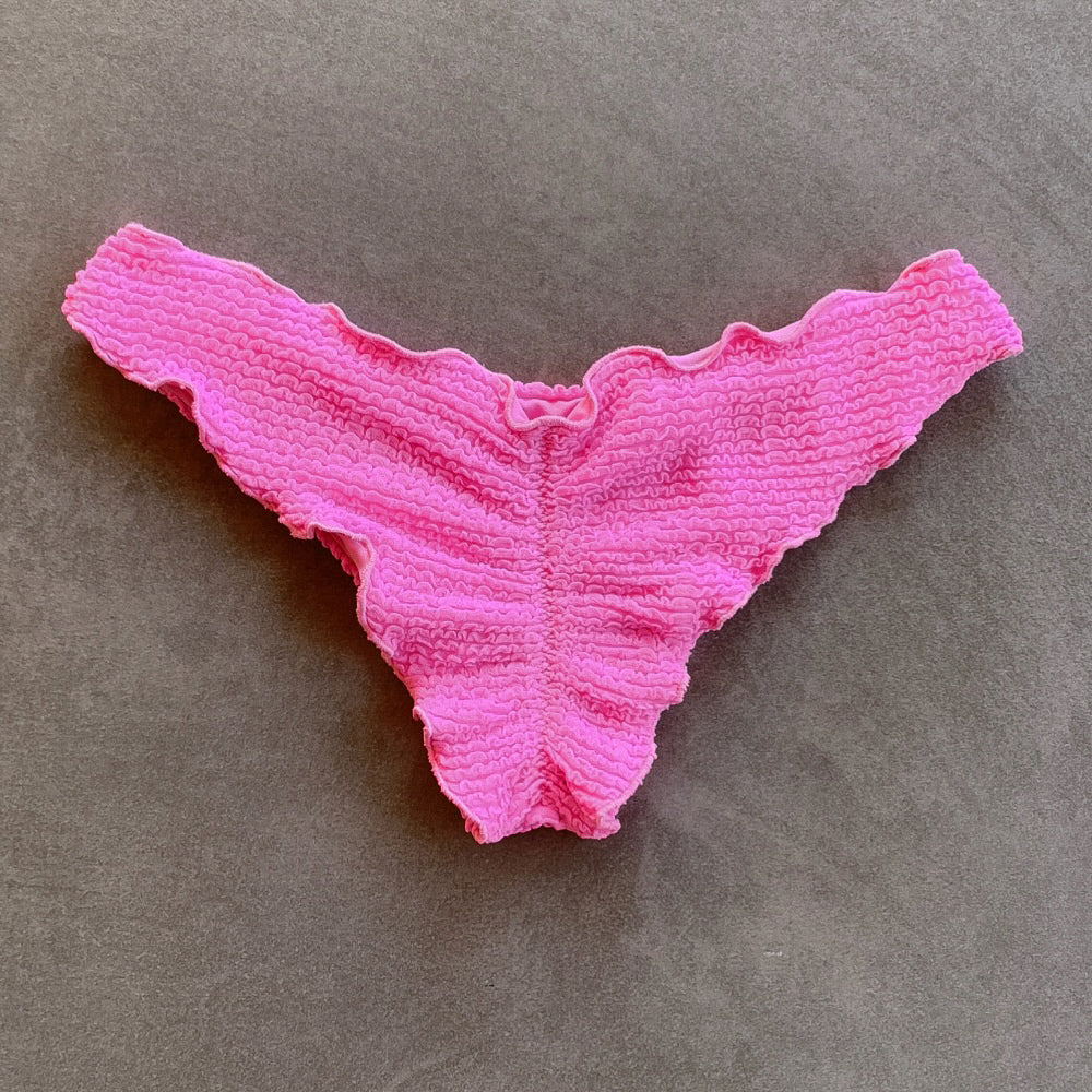 Pink Bliss Textured Lili Ripple Bikini Bottom